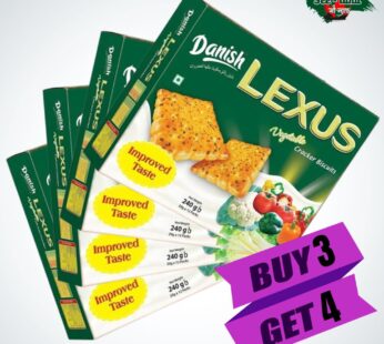 4 Danish Lexus Vegetables Calcium Biscuits (180 gm) | Buy 3 Get 4 Offer